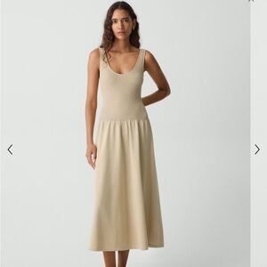 THEORY  Cream Sleeveless Dress